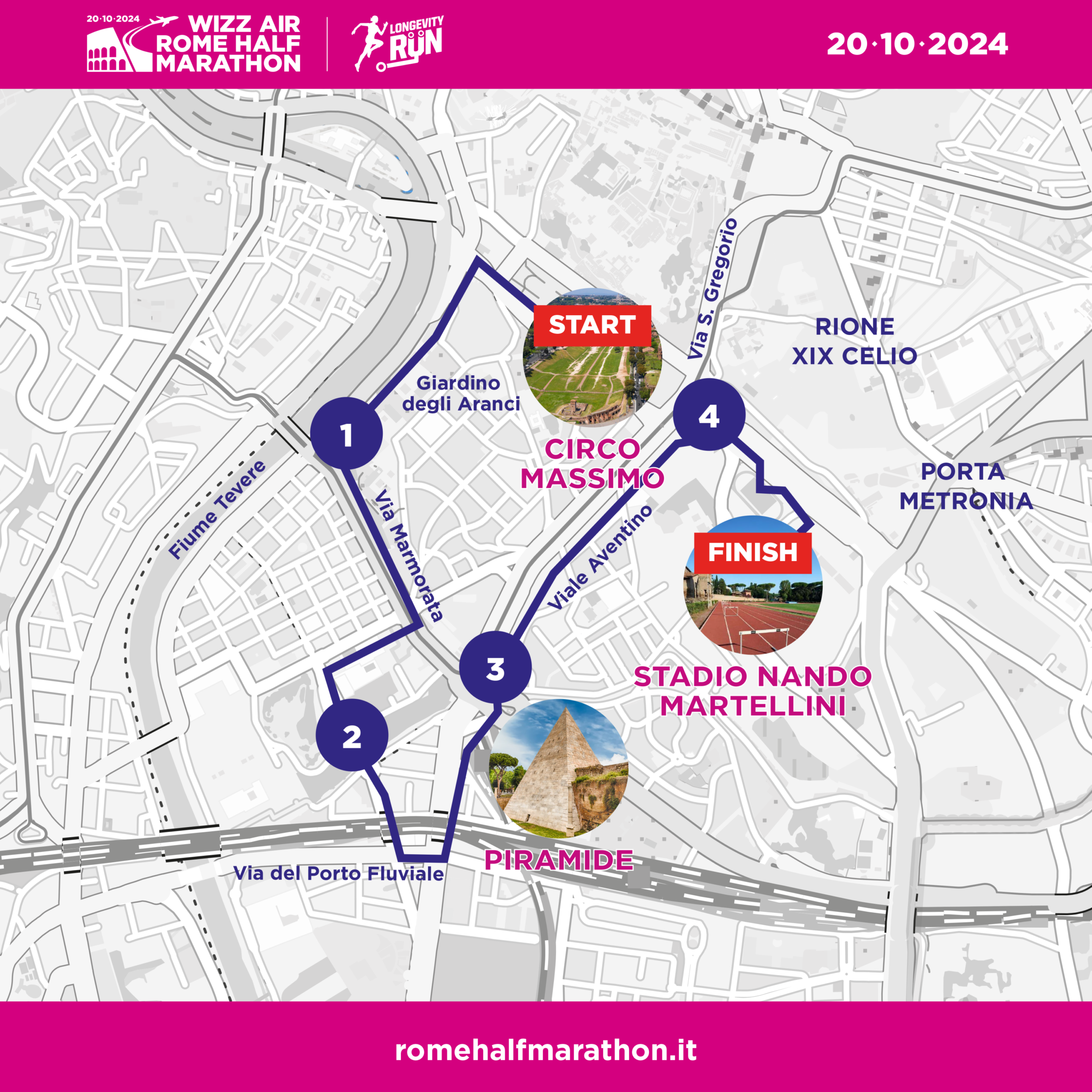 It's all ready for the first edition of the Wizz Air Rome Half Marathon